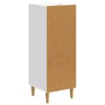 vidaXL Zásuvkový kabinet Biela s vysokým leskom 33 x 34,5 x 90 cm – Obrázok 5