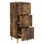 vidaXL Zásuvkový kabinet Dymový dub 33 x 34,5 x 90 cm Kompozitné drevo – Obrázok 2