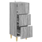 vidaXL Zásuvkový kabinet Sivý Sonoma 33 x 34,5 x 90 cm – Obrázok 2