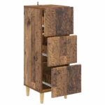 vidaXL Zásuvkový kabinet Staré drevo 33 x 34,5 x 90 cm – Obrázok 2