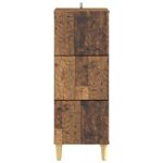 vidaXL Zásuvkový kabinet Staré drevo 33 x 34,5 x 90 cm – Obrázok 3