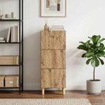 vidaXL Zásuvkový kabinet Dub artisan 33 x 34,5 x 90 cm – Obrázok 11