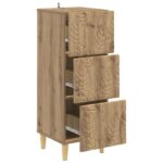 vidaXL Zásuvkový kabinet Dub artisan 33 x 34,5 x 90 cm – Obrázok 2
