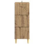 vidaXL Zásuvkový kabinet Dub artisan 33 x 34,5 x 90 cm – Obrázok 3