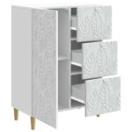 vidaXL Servírovacia skriňa Biela 66 x 34,5 x 90 cm Kompozitné drevo – Obrázok 4