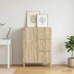 vidaXL Servírovacia skriňa Dub sonoma 66 x 34,5 x 90 cm – Obrázok 3