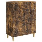 vidaXL Servírovacia skriňa Dymový dub 66 x 34,5 x 90 cm – Obrázok 2