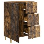 vidaXL Servírovacia skriňa Dymový dub 66 x 34,5 x 90 cm – Obrázok 4