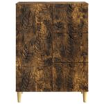 vidaXL Servírovacia skriňa Dymový dub 66 x 34,5 x 90 cm – Obrázok 5