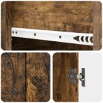 vidaXL Servírovacia skriňa Dymový dub 66 x 34,5 x 90 cm – Obrázok 8