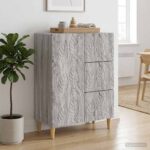 vidaXL Servírovacia skriňa Sivý Sonoma 66 x 34,5 x 90 cm – Obrázok 3