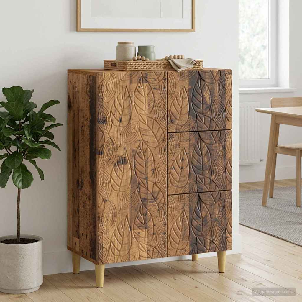 895093_1.jpg vidaXL Servírovacia skriňa Staré drevo 66 x 34,5 x 90 cm – Obrázok 1