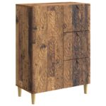 vidaXL Servírovacia skriňa Staré drevo 66 x 34,5 x 90 cm – Obrázok 2
