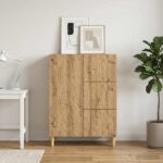 vidaXL Servírovacia skriňa Dub artisan 66 x 34,5 x 90 cm – Obrázok 3