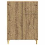 vidaXL Servírovacia skriňa Dub artisan 66 x 34,5 x 90 cm – Obrázok 5