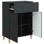 vidaXL Servírovacia skriňa Čierna 66 x 34,5 x 90 cm Kompozitné drevo – Obrázok 4