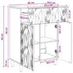 vidaXL Servírovacia skriňa Čierna 66 x 34,5 x 90 cm Kompozitné drevo – Obrázok 9