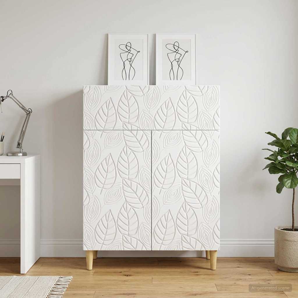 895099_1.jpg vidaXL Servírovacia skriňa Biela s vysokým leskom 66 x 34,5 x 90 cm – Obrázok 1