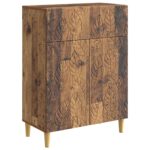 vidaXL Servírovacia skriňa Staré drevo 66 x 34,5 x 90 cm – Obrázok 2