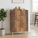 vidaXL Servírovacia skriňa Staré drevo 66 x 34,5 x 90 cm – Obrázok 3