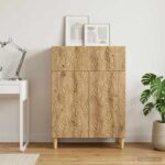 vidaXL Servírovacia skriňa Dub artisan 66 x 34,5 x 90 cm