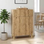 vidaXL Servírovacia skriňa Dub artisan 66 x 34,5 x 90 cm – Obrázok 3