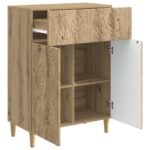 vidaXL Servírovacia skriňa Dub artisan 66 x 34,5 x 90 cm – Obrázok 4