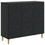 vidaXL Servírovacia skriňa Čierna 89 x 34,5 x 80 cm Kompozitné drevo – Obrázok 2