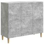 vidaXL Servírovacia skriňa Betónovo sivá 89 x 34,5 x 80 cm – Obrázok 2
