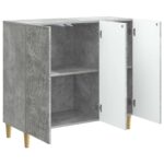 vidaXL Servírovacia skriňa Betónovo sivá 89 x 34,5 x 80 cm – Obrázok 4