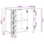 vidaXL Servírovacia skriňa Biela s vysokým leskom 89 x 34,5 x 80 cm – Obrázok 11