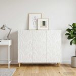 vidaXL Servírovacia skriňa Biela s vysokým leskom 89 x 34,5 x 80 cm – Obrázok 3