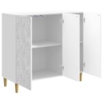 vidaXL Servírovacia skriňa Biela s vysokým leskom 89 x 34,5 x 80 cm – Obrázok 4