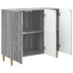 vidaXL Servírovacia skriňa Sivý Sonoma 89 x 34,5 x 80 cm – Obrázok 4
