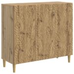 vidaXL Servírovacia skriňa Dub artisan 89 x 34,5 x 80 cm – Obrázok 2