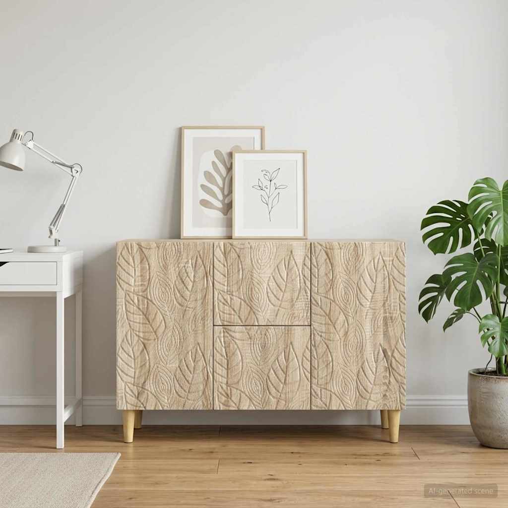 895117_1.jpg vidaXL Servírovacia skriňa Dub sonoma 89 x 34,5 x 60 cm – Obrázok 1