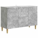 vidaXL Servírovacia skriňa Betónovo sivá 89 x 34,5 x 60 cm – Obrázok 2