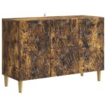 vidaXL Servírovacia skriňa Dymový dub 89 x 34,5 x 60 cm – Obrázok 2