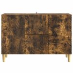 vidaXL Servírovacia skriňa Dymový dub 89 x 34,5 x 60 cm – Obrázok 5