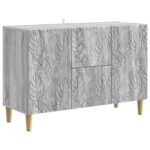 vidaXL Servírovacia skriňa Sivý Sonoma 89 x 34,5 x 60 cm – Obrázok 2