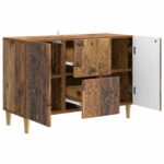 vidaXL Servírovacia skriňa Staré drevo 89 x 34,5 x 60 cm – Obrázok 4
