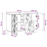 vidaXL Servírovacia skriňa Staré drevo 89 x 34,5 x 60 cm – Obrázok 9