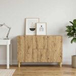 vidaXL Servírovacia skriňa Dub artisan 89 x 34,5 x 60 cm