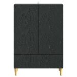 vidaXL Servírovacia skriňa Čierna 66 x 34,5 x 95 cm Kompozitné drevo – Obrázok 5