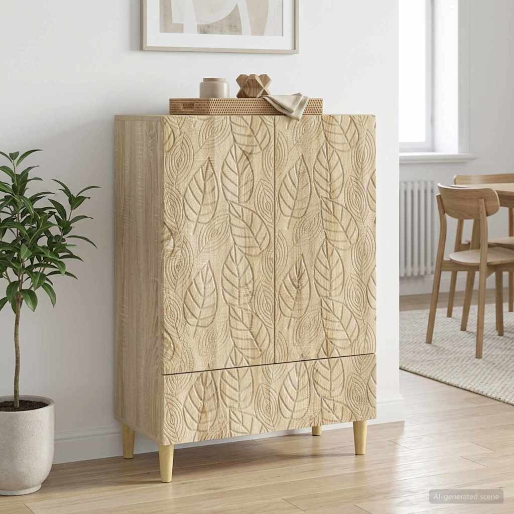 895127_1.jpg vidaXL Servírovacia skriňa Dub sonoma 66 x 34,5 x 95 cm – Obrázok 1