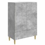 vidaXL Servírovacia skriňa Betónovo sivá 66 x 34,5 x 95 cm – Obrázok 2
