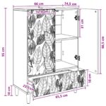 vidaXL Servírovacia skriňa Dymový dub 66 x 34,5 x 95 cm – Obrázok 10