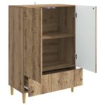 vidaXL Servírovacia skriňa Dub artisan 66 x 34,5 x 95 cm – Obrázok 4