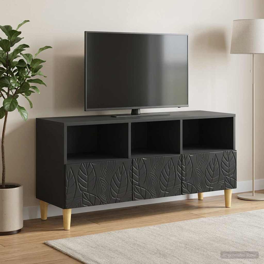 895136_1.jpg vidaXL TV skrinka 102 x 34,5 x 50 cm Čierna Kompozitné drevo – Obrázok 1