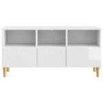 vidaXL TV skrinka 102 x 34,5 x 50 cm Biela s vysokým leskom – Obrázok 5
